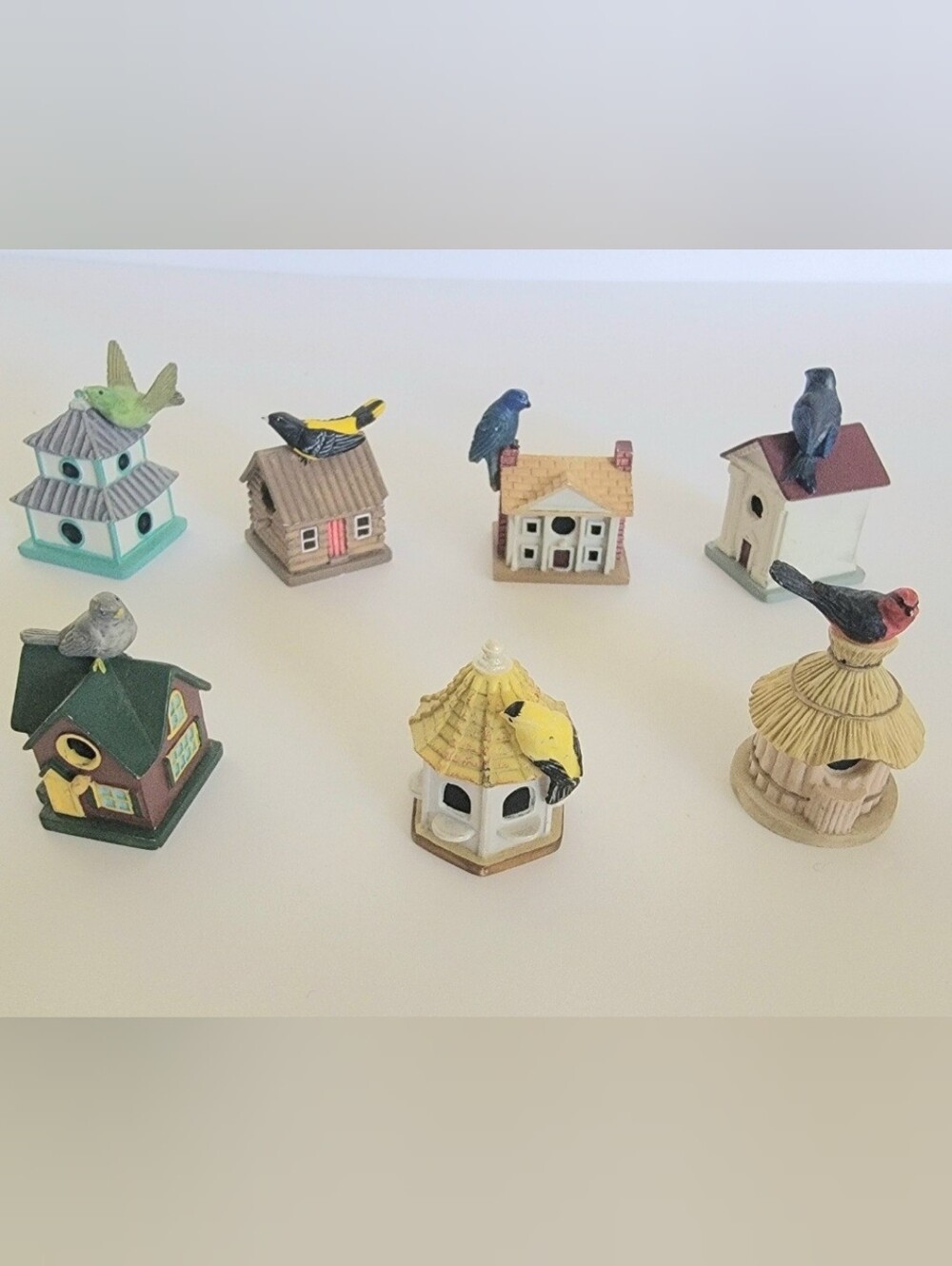 Lenox Miniature Birdhouse 7 Figurines